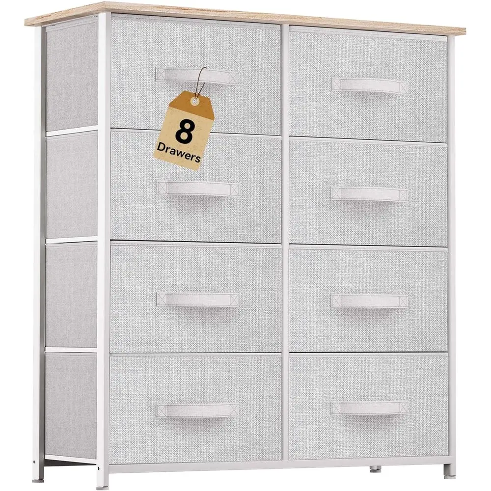 

8 Ders Drer - abric Storage Tower, Organizer Unit or Room, Living Room & Closets - Sturdy Steel e, Easy Pull abric Bins & Wooden