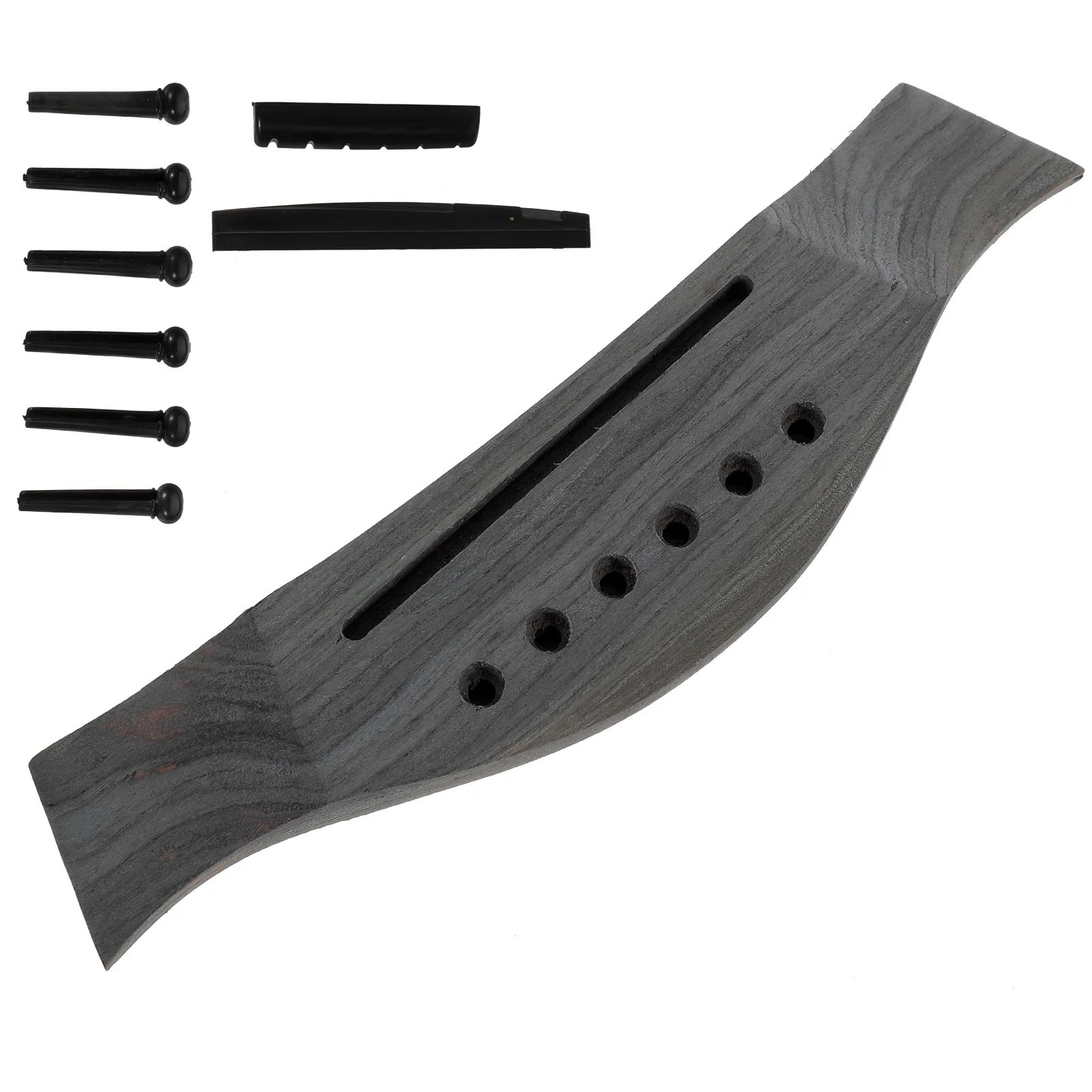 

1 set Guitar Accessory Set Acoustic Bridge Pins Saddle Nut Replacement Parts Random Color Durable Smooth Easy Repair