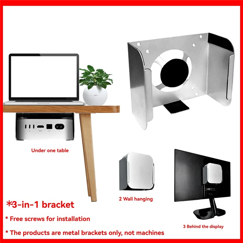 

Qy-Настенный кронштейн для Mac Mini M4 Под настольное крепление для Mac Mini M4 Под настольная подставка для 2024 Mac Mini M4 Подставка для 2024 Mac Mini M