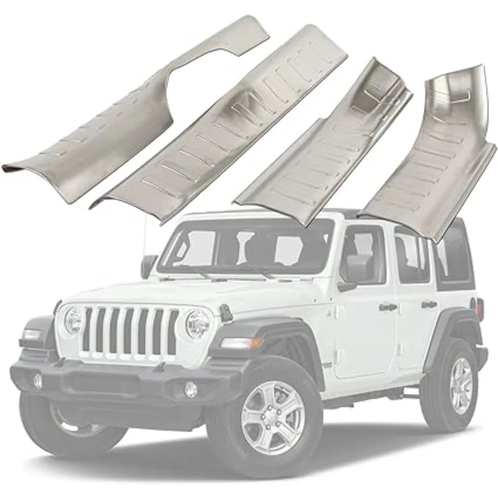 Car stainless Steel Rear Bumper Protector Trunk Pedal Cover Maintenance Replacement for Wrangler JL 2018-2022 2/4 Door