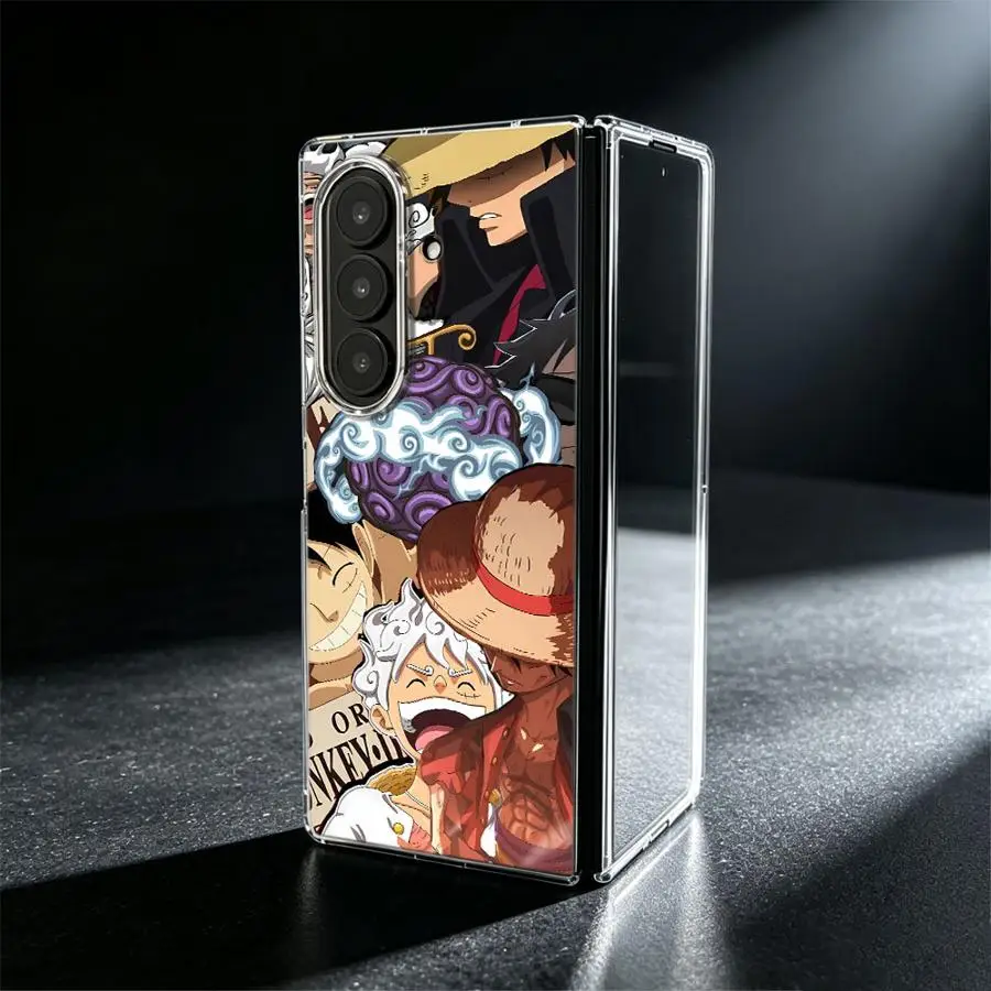 Phone Funda Case for Samsung Galaxy Z Fold 8 Ultra ZFold5 Z Fold 7 6 5 4 3 ZFold6 ZFold7 ZFold4 ZFold3 Minimalist Luffy