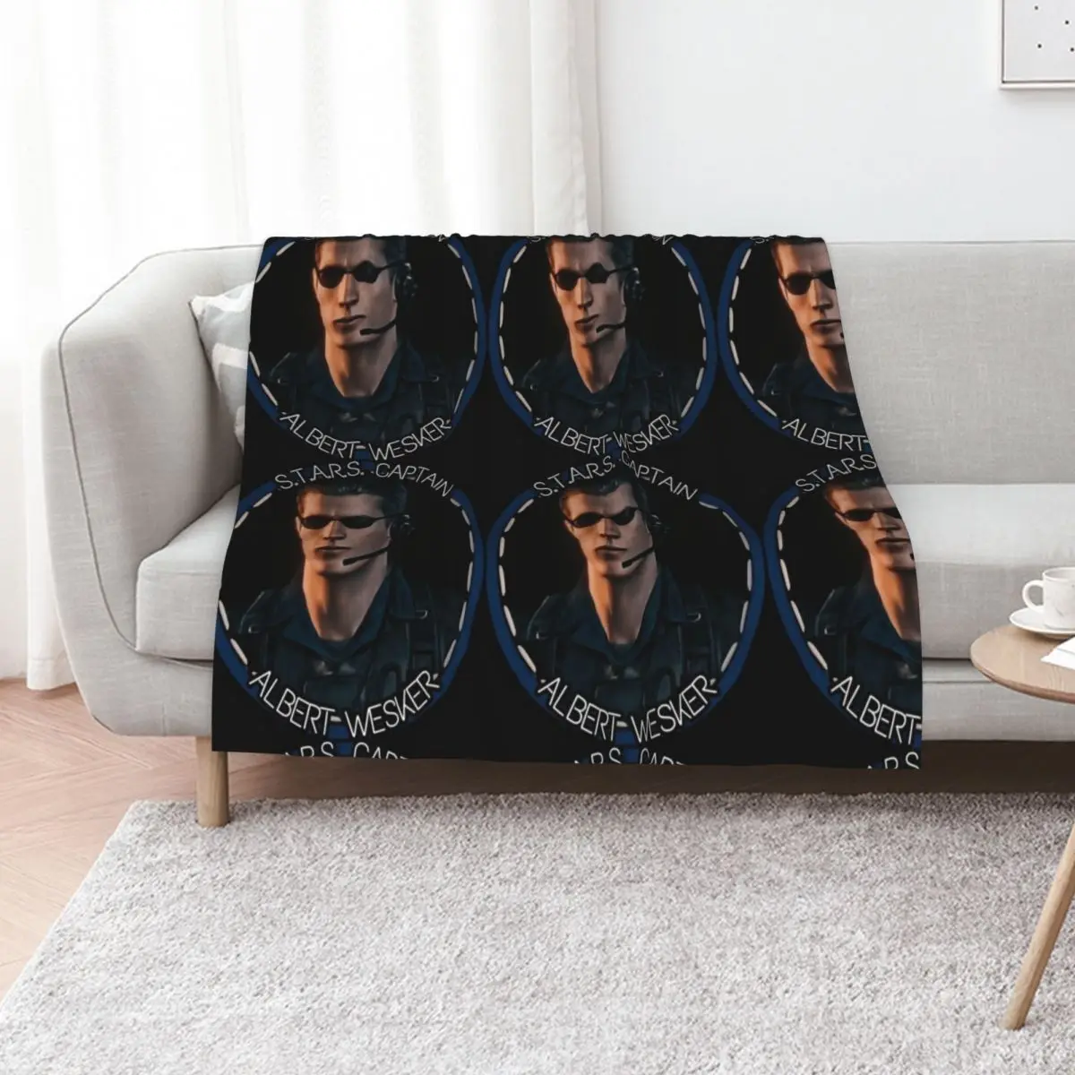 

Captain Wesker Throw Blanket Plaid on the sofa Decorative Beds Luxury Brand Furry Blankets