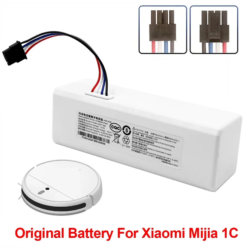 

100% Original Robot Battery 1C P1904-4S1P-MM for Xiaomi Mijia Mi Vacuum Cleaner Sweeping Mopping Robot Replacement Battery