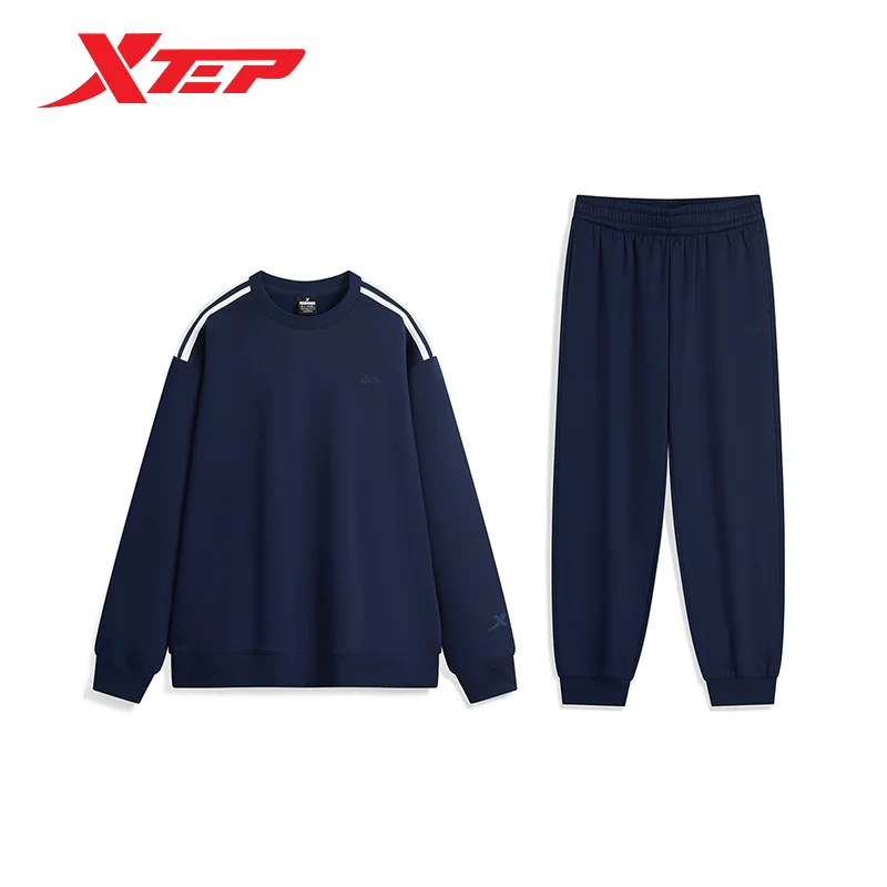 Xtep Knitted Suit For Men And Women 2023 Winter Comfortable Soft Unisex Suit Quick-Drying Jogging Tops And Bottoms 877427960120