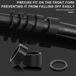 Riderace Bicycle Spacer, MTB Bike Frontgabelstiel, Carbonfaser-Waschmaschine, Ultra-Leichtgewichtige, Einstellungszubehör, 28,6 mm, 1-1/8 12 Hauptverkaufskohlenstoff Raubtierhelm - №2