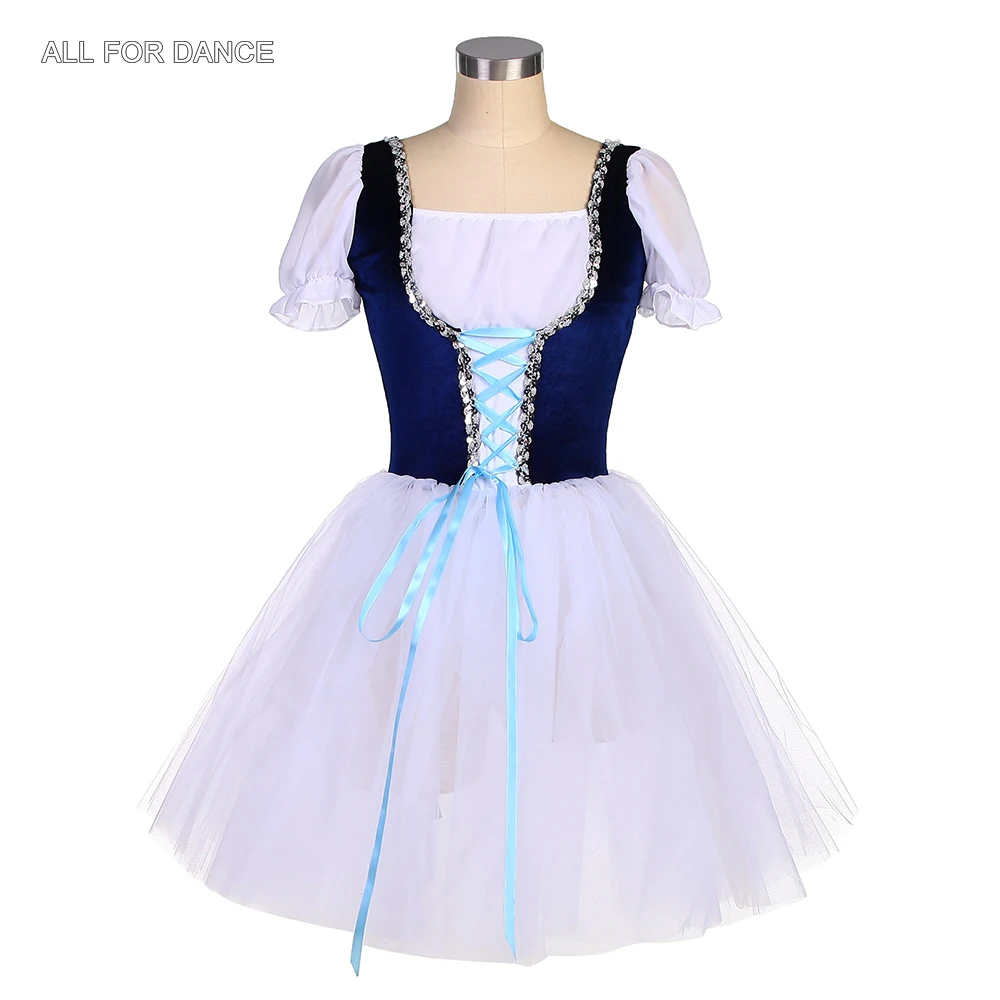 

21268 Royal Blue Velvet Leotard With 5 Layers Of Soft Tulle Long Romantic Ballet Tutu For Girls&Women Performance Dance Dress