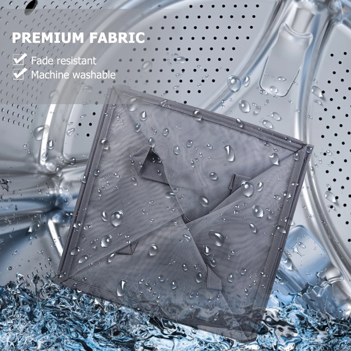 2 szt. Składany kosz na pranie, pojemnik na brudne ubrania, organizer z siatki, podwójne uchwyty, oszczędzający miejsce kosz na pranie