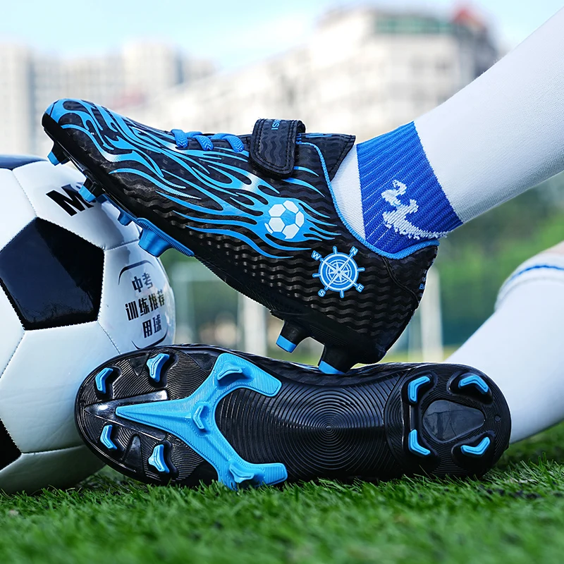 

Hot Selling Childrens Football Shoes Boys Girls Professional Training Breathable Leather Sports Shoes Youth Soccer Shoes forKids