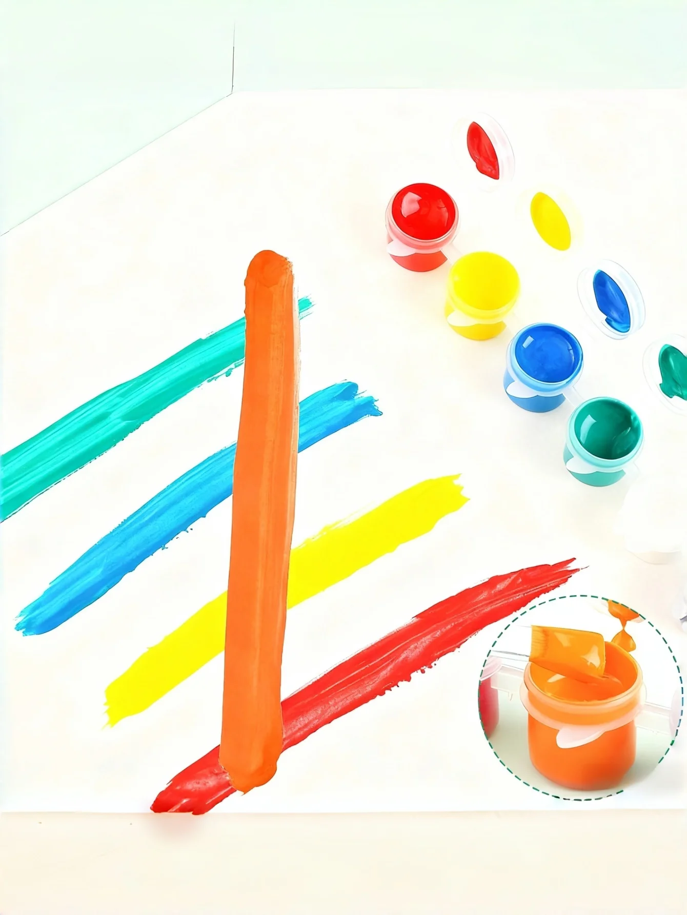 5/20 szt. farb akrylowych 3 ml, 12 kolorów + 2 pisaki, wielokolorowe artykuły plastyczne, odpowiednie do majsterkowania, malowania, farby akwarelowe, które można myć