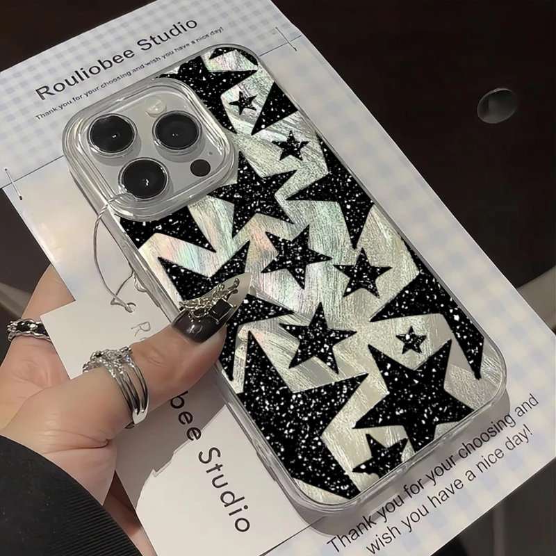 Stern Muster IMD TPU Telefon Fall Für Xiaomi Poco X7 Pro 5G Fällen Poco X6 X5 X3 F7 M6 Pro stoßfest Laser Bumper Zurück Fällen Abdeckung