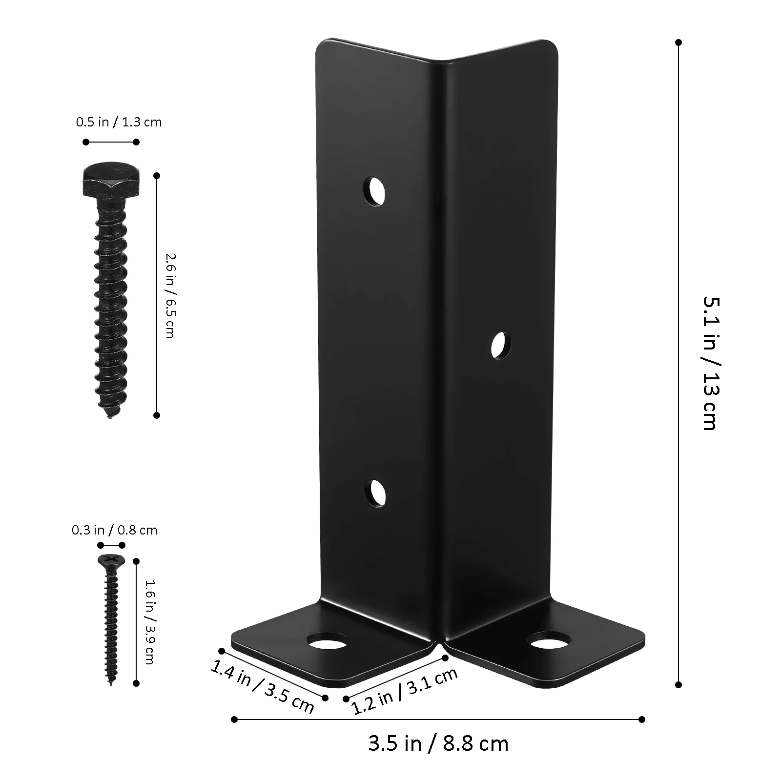 

4pcs Wood Deck Post Base Brackets Iron Fence Supports Gazebo Pergola Bracket Mounted Sturdy Durable Outdoor Tools