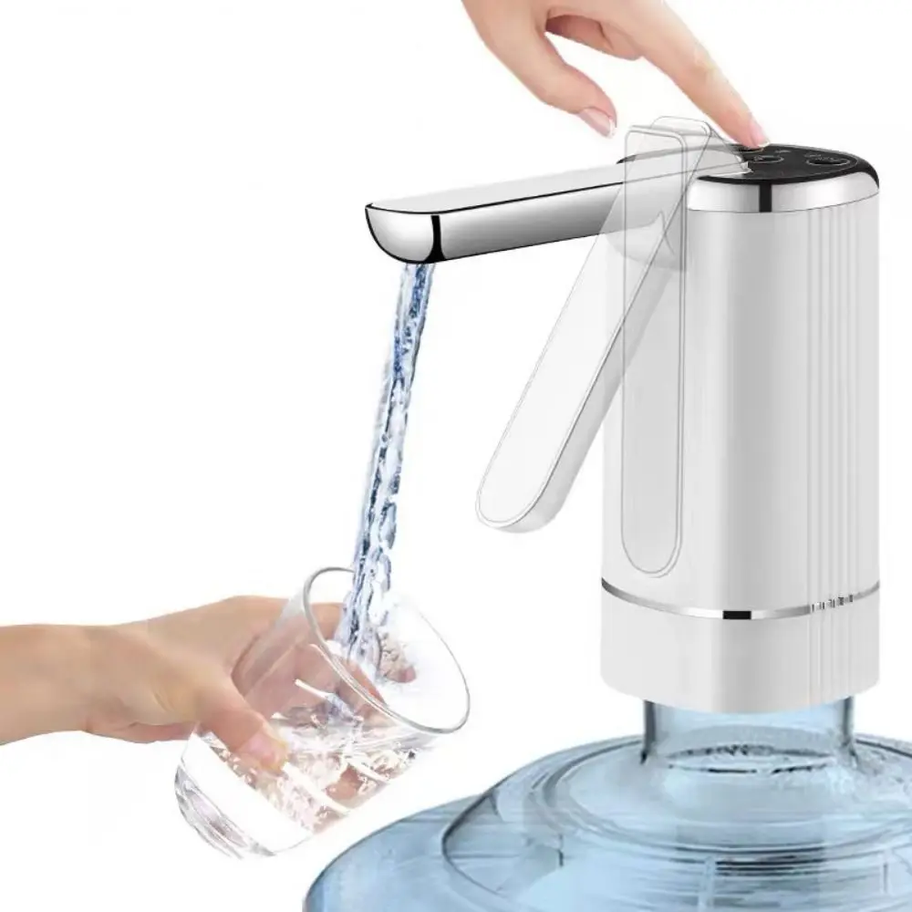 Type C Charging Electric Water Cooler Dispenser Touch Button Foldable Water Jug Pump Faster Pumping Low Noise