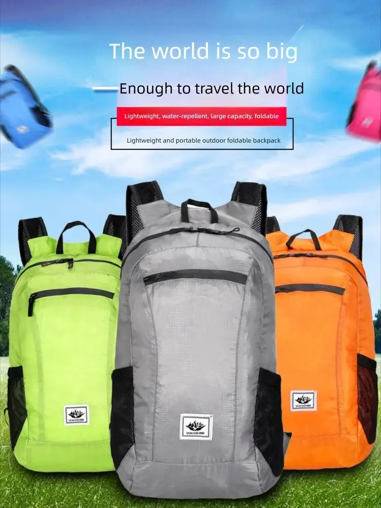 AliExpress NONE Ultra Light Outdoor Hiking Cycling Travel Backpack Fitness Bag Waterproof Handbag Small Foldable Backpack Storage Bag