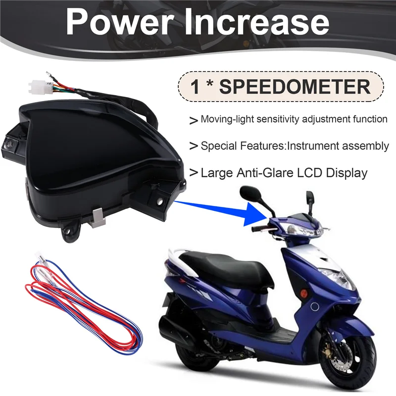

AR-Motorcycle LED Electronic Instrument Speedometer For YAMAHA EG0 S SOUL
