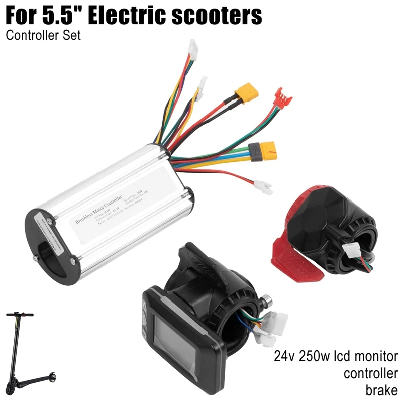 24/36V 250/350W 15A Electric Scooter Controller Instrument Accelerator Kit Electric Scooter Replacement