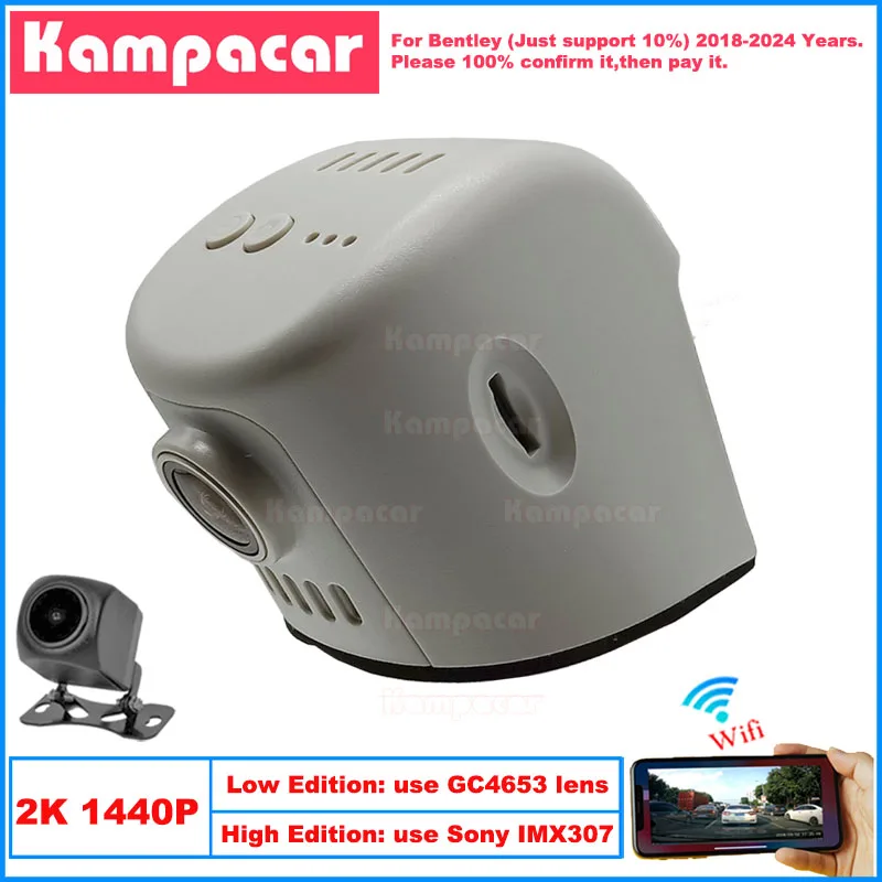 Kampacar BL02-2K 1440P Wifi Car Dvr Camera DashCam For Bentley Continental GT Flying Spur Bentayga 2018-2024 10% Cars Dash Cam