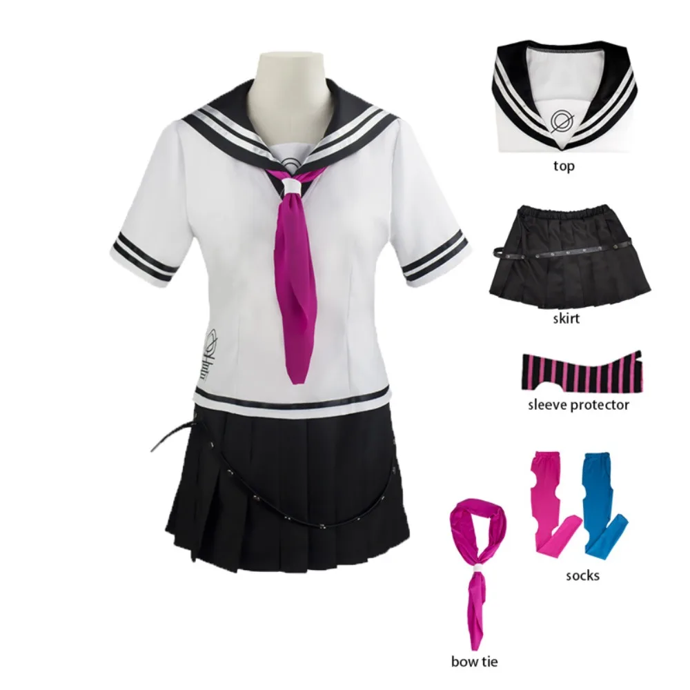 Anime Mioda Ibuki Cosplay Costume for Woman White Sailor Uniform Skirt Bow Tie Socks Set Halloween Carnivals Party Fancy Costume view 6