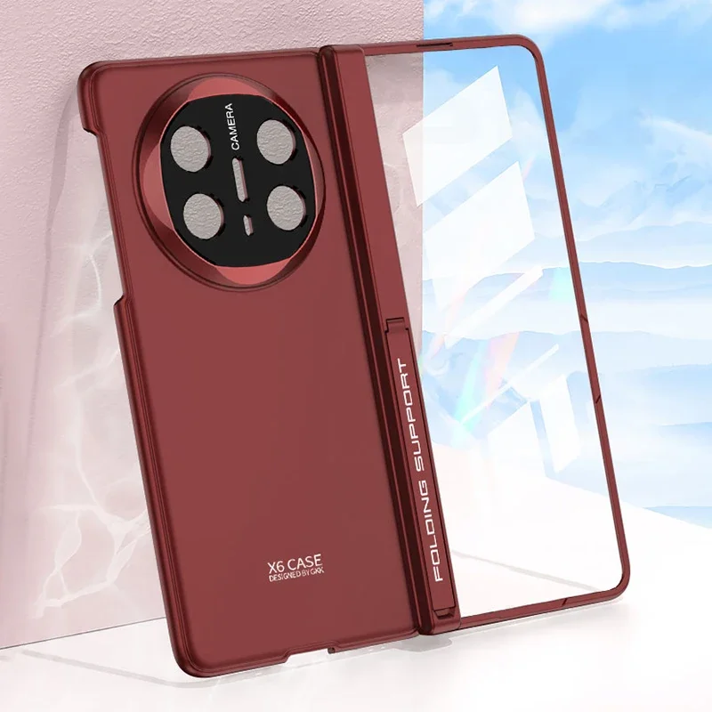 Magnetyczny stojak z zawiasem, plastikowe etui do Huawei Mate X6, zewnętrzne szkło ekranu, ochrona aparatu, matowa osłona do Huawei Mate X6. — zdjęcie produktu 2