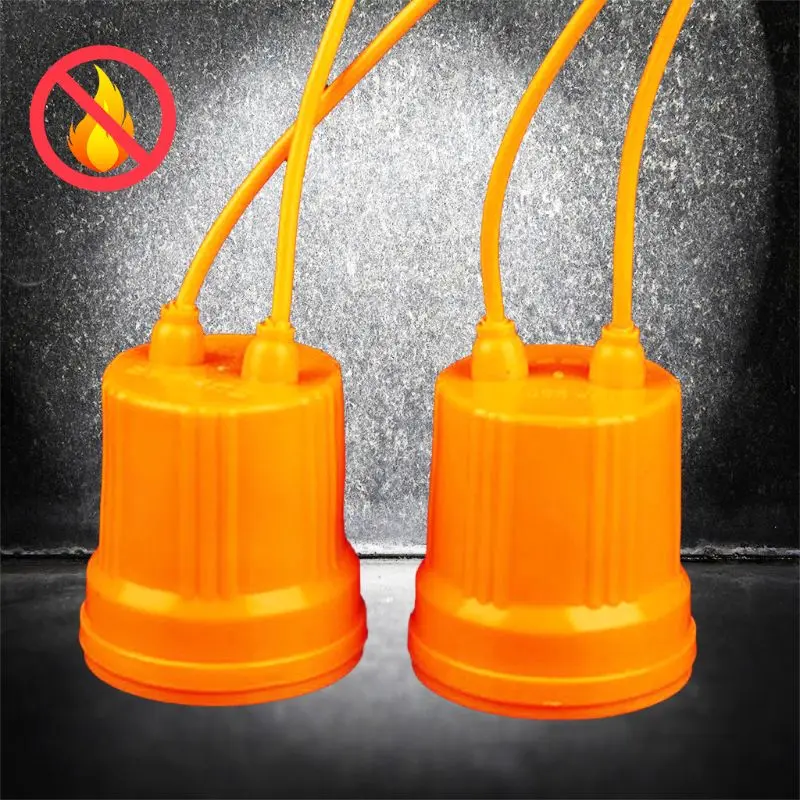 Soporte impermeable de cerámica E27, Base de tornillo, Bombilla, enchufe de lámpara, retardante de llama, Material duradero, seguro, sin fugas eléctricas