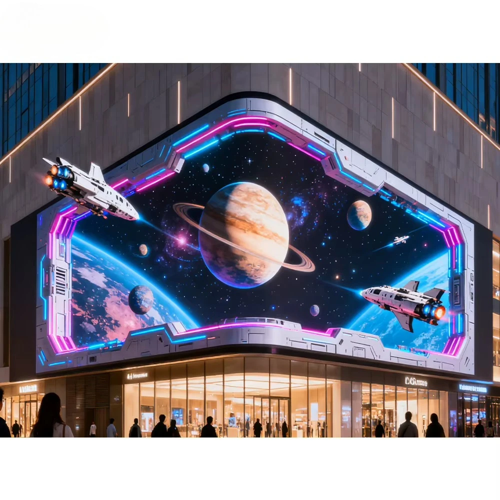 Outdoor P2.5 Commercial Plaza Electronic Glasses-free 3D Virtual Large IP65 4K Billboard Display