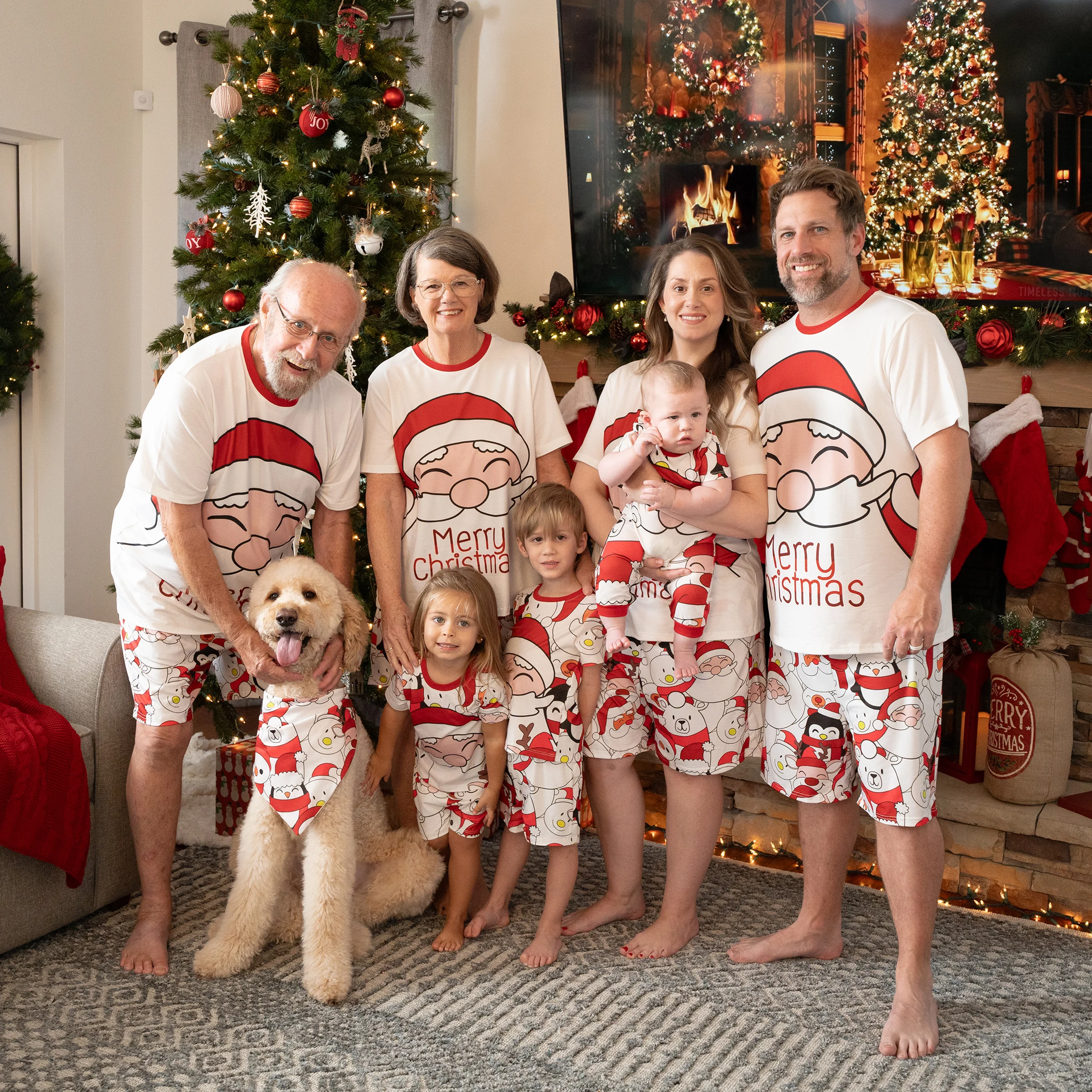 

PatPat Christmas Family Matching Letter and Gingerbread Man Print Long-sleeve Pajamas Sets