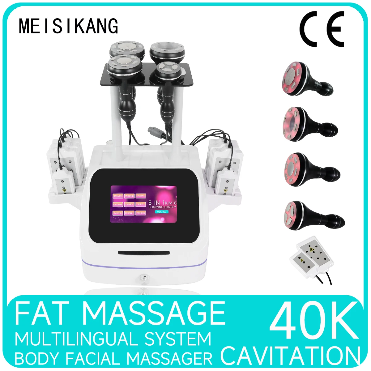 5 في 1 التجويف فراغ 40K آلة تشكيل الجسم 40K فقدان الوزن جهاز التخسيس بالموجات فوق الصوتية تدليك الجسم آلة التجويف #2