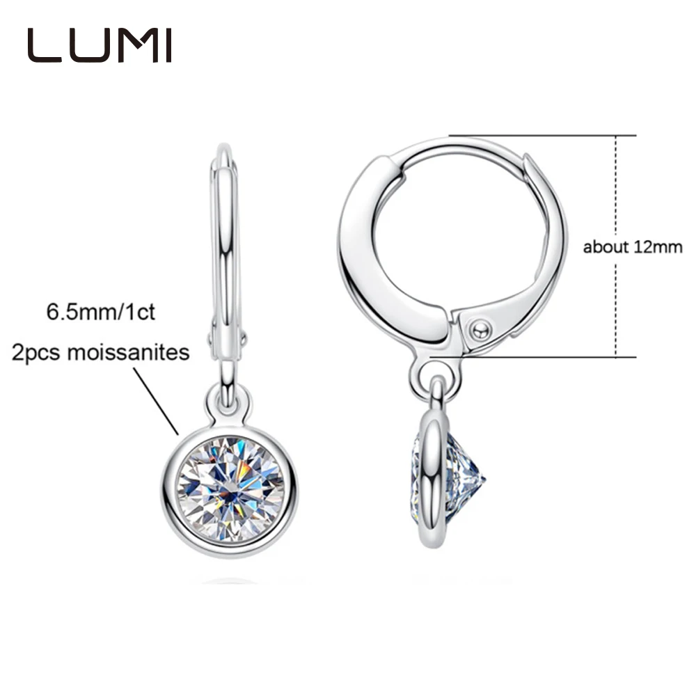 

Стильные серьги-гвоздики из серебра 925 пробы, 6,5 мм, 1 карат, муассанит INS, уникальный красивый обруч для ушей на годовщину свадьбы для подарка унисекс