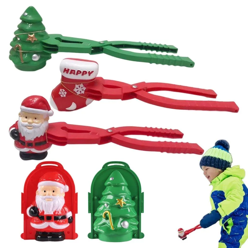 Christmas Snowball Maker Plastic Clip Sand Snow Ball Mold Toys for ChildrenKids Snow Sand Mold Winter Kid Toy Outdoor PlayTools