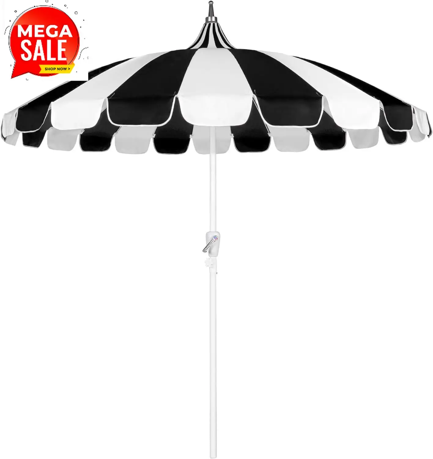 Outdoor Pagoda Patio Umbrella UV Protect Market Pool Garden Backyard Heavy Duty Pole Holiday
