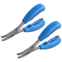 2PCS Stainless Steel Subtlers Tie Hook Pliers Featuring Wire Clamp and Bottle Crimping for Effective Fishing Line Control