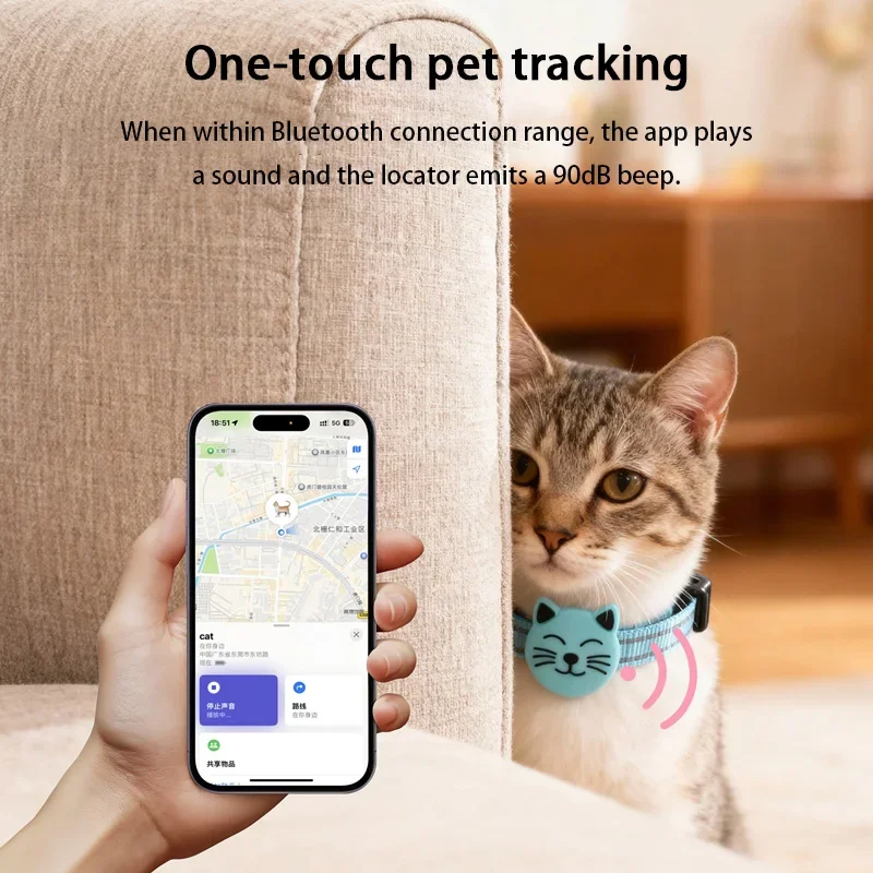 

Pet AirTag Cat Collar GPS Pet Tracker Cat Positioning Collar Dog Locato Anti Loss Device Smart Tracker Work With Apple Find My