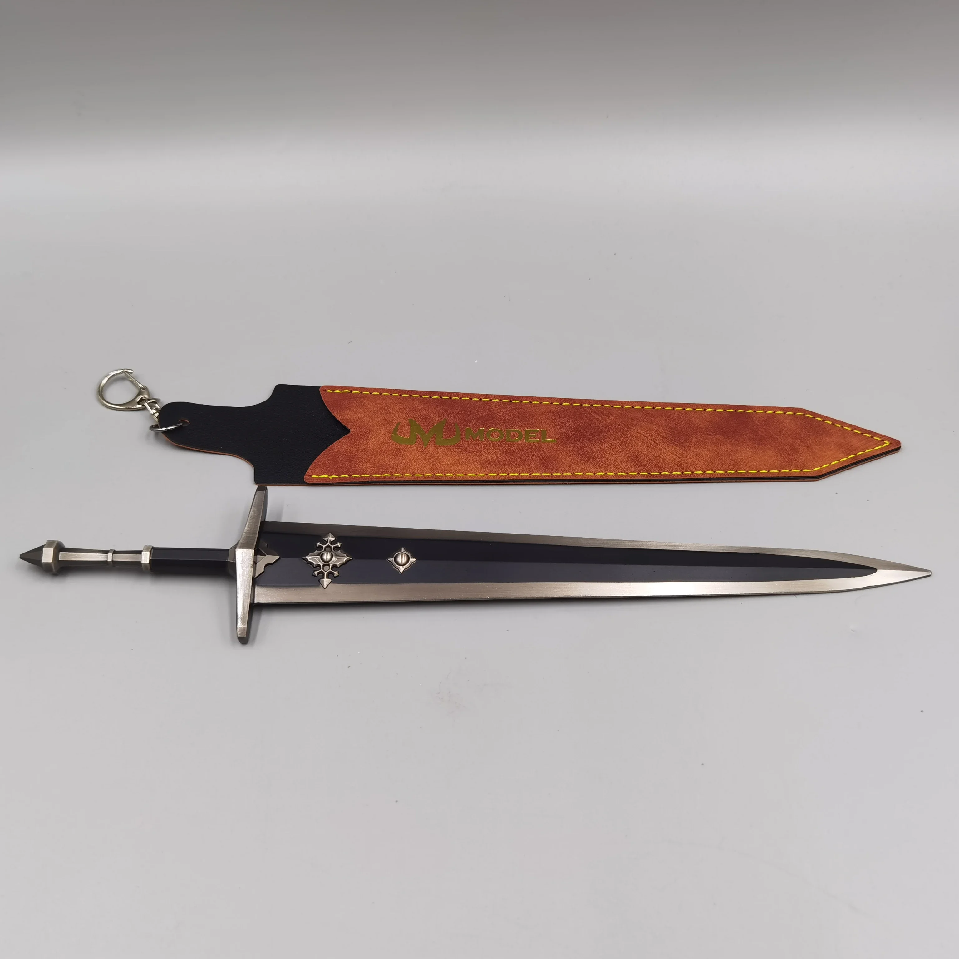 30cm/11.81in Eldenn Weapon Model Lone Prison Sword Metal Leather Game Peripheral Cover Edition Ornament Collection Desktop Gifts