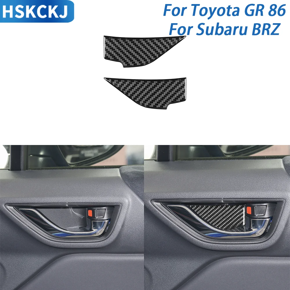 

For Toyota GR 86 For Subaru BRZ 2020+ Real Carbon Fiber Interior Sticker Car Inner Door Bowl Cover Trim Decorative Accessories