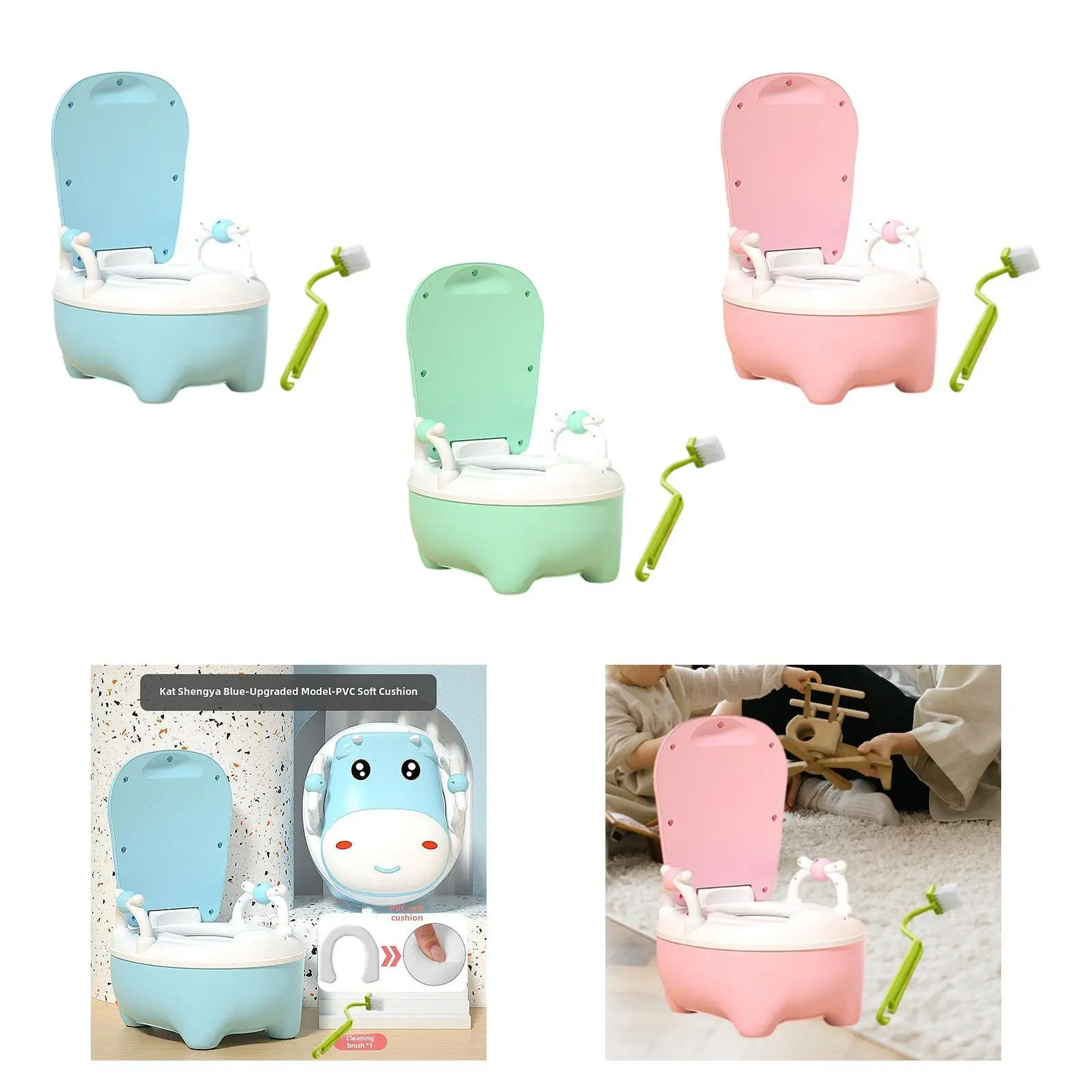 Toilet Training Potty Infants Toilet Seat Non Slip Cartoon Design Potty Seat