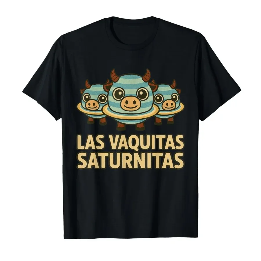

Saturn Cow Saturnitas Graphic Tee Soft Cotton T-Shirt for Men Women