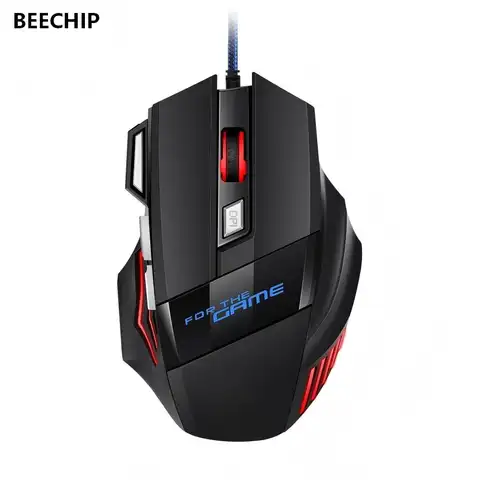 Bilashmart 1 PC New Hyperspeed USB Gaming Mouse RGB Backlit Ergonomic Game Mice 7D Esports Wired Mouse for Laptop PC Gamer