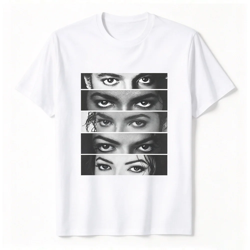 Michael Jacksons King of Pops-Shirt,Men Fashion Rock-Shirt Unisex Short-sleeved Retro Street Y2K Casual Fashion Tops Clothing