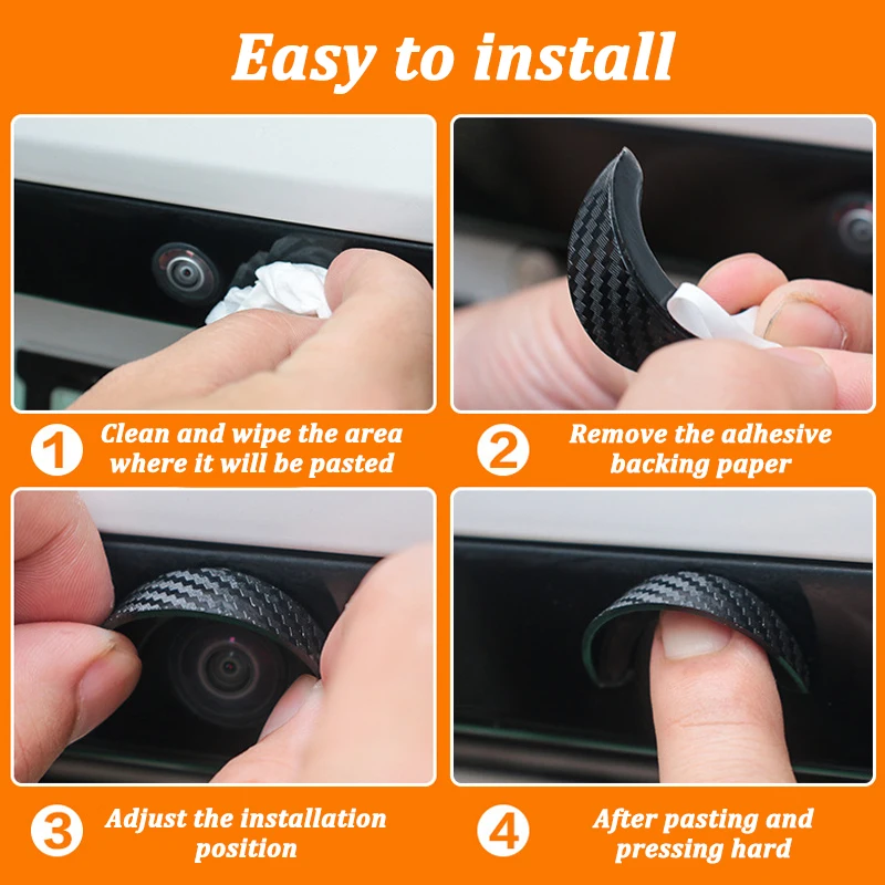 Self-adhesive Car Reversing Camera Rain Cover Waterproof Protective Car Camera Cover in-vehicle Camera Sun Shade Rain Shield view 4