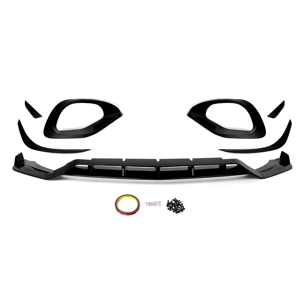Auto Voorbumper Lip Spoiler Diffuser voor Mercedes Benz W206 C300 2022-2024 Splitter Lip Mistlamp Cover Canard trim Auto Tuning
