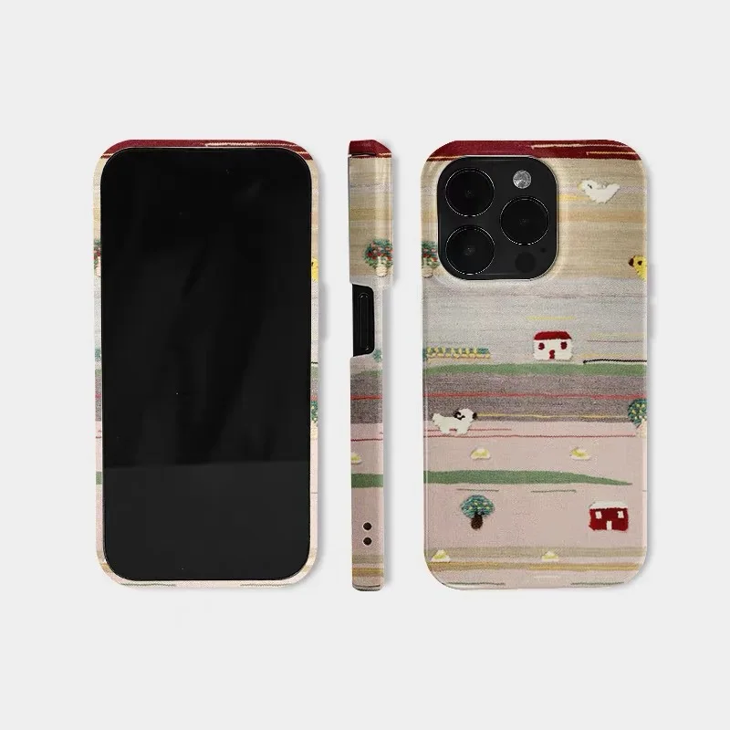 Rice Pink Happy Home Phone Case for IPHONE 17 Air 16E 15 PROMAX 14