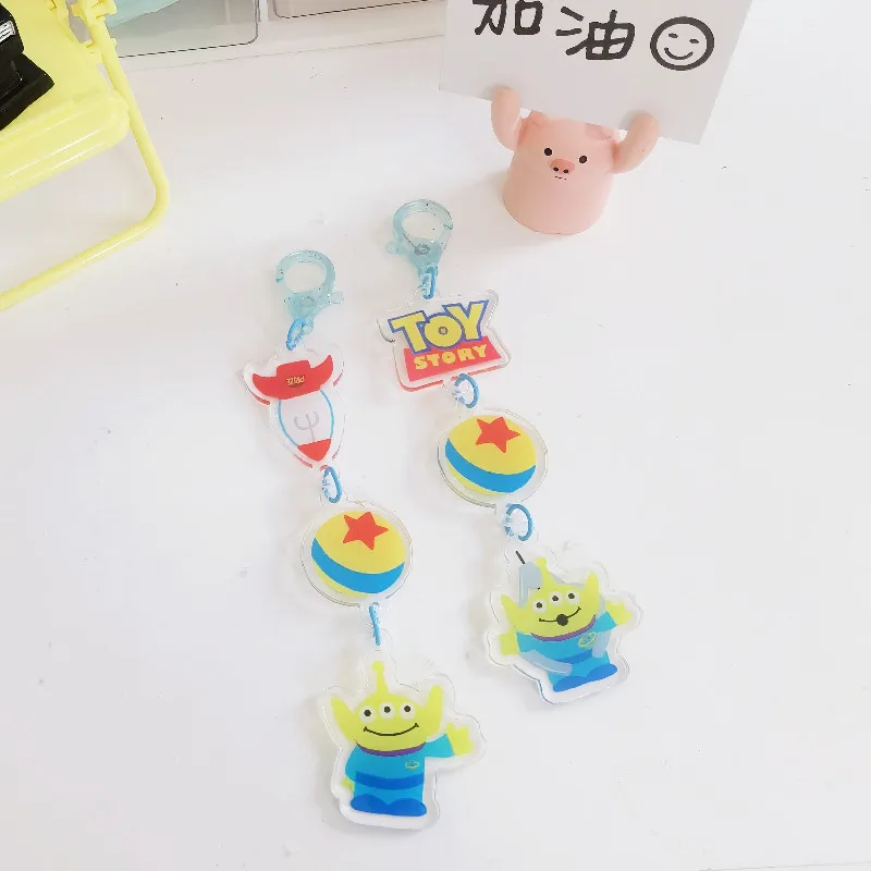 Alien Disney Cute Cartoon Toy Key Chain Kawaii Periphery Backpack Pendant Adorkable Schoolbag Decoration Lovely Holiday Gifts