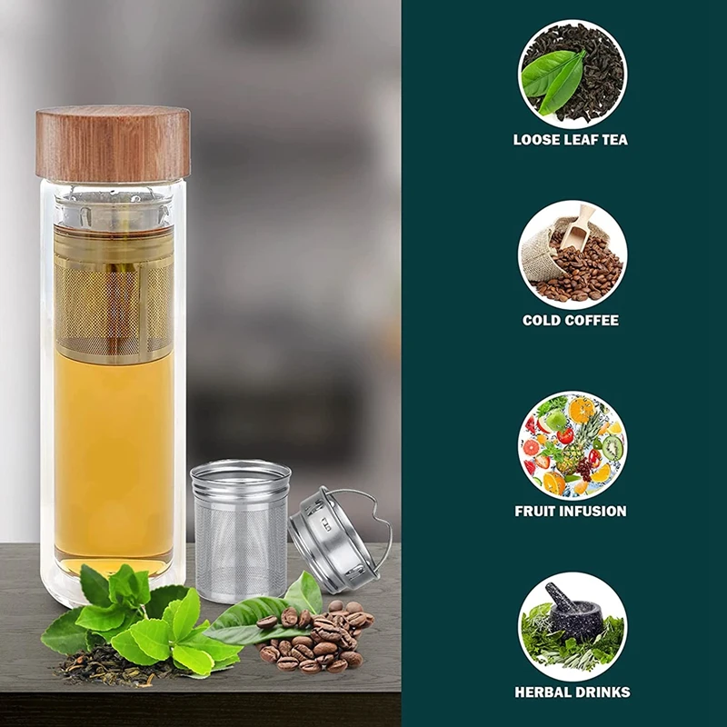 Tea Thermos With Infuser And Stainless Steel Tea Diffuser Tea Bottle