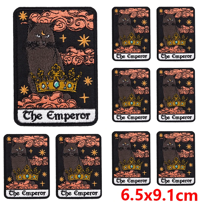 10 Stks/partij Groothandel Schedel Tarot Patch Op Patches Op Kleding Diy Geborduurde Patches Voor Kleding Smeltbaar/Naaien Applique