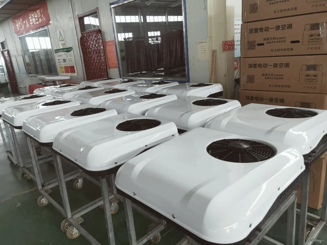 2022 تصميم جديد 12 فولت 24 فولت تبريد وتدفئة فان صغير وحدة التيار المتناوب وقوف السيارات مكيف الهواء للمنزل المتنقل RV