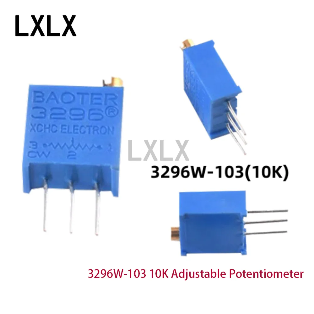 LXLX1 3296W-103 10K 3296W-104 100K Top Tune Precision Adjustable Potentiometer 3296 Potentiometer Multi-turn 10 per pack