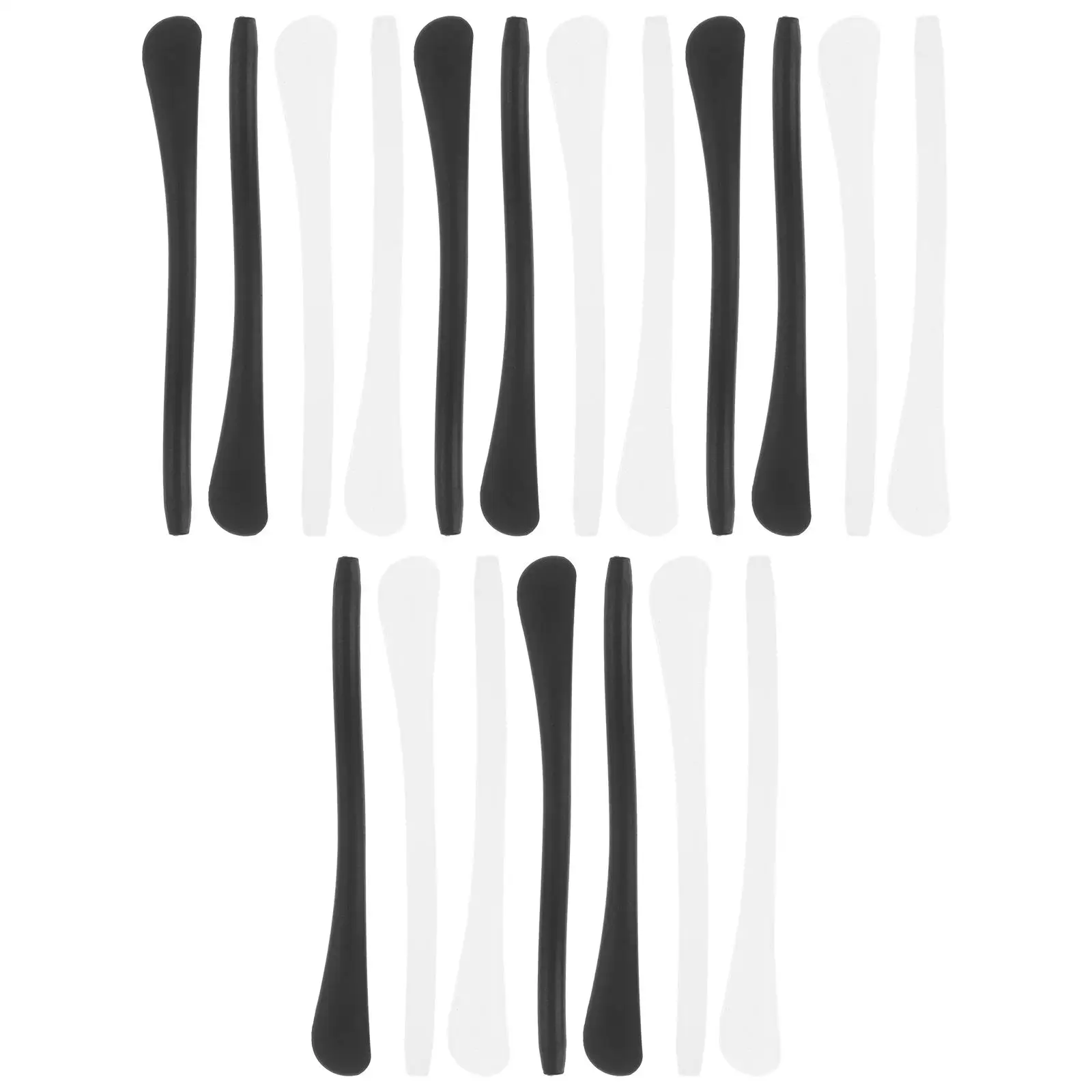 20 шт. нескользящие чехлы для очков, 10 пар, белые, черные силиконовые зажимы для ушей, крючки для держателей очков, аксессуары для очков