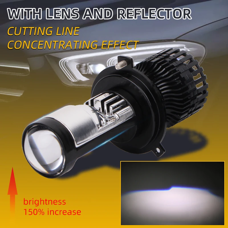 H7 H4 LED Headlight High bright Super Mini Projector Laser Lens High Power Fog Lamp Auto Lighting System For Car Truck Motocycel