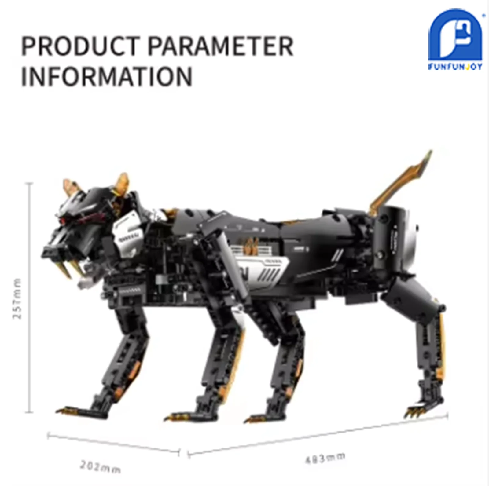 MOC Technical Leopard Animal Building Block Desktop Decoration Remote Control Toys Assembly Model Gift for Children Adult Toy