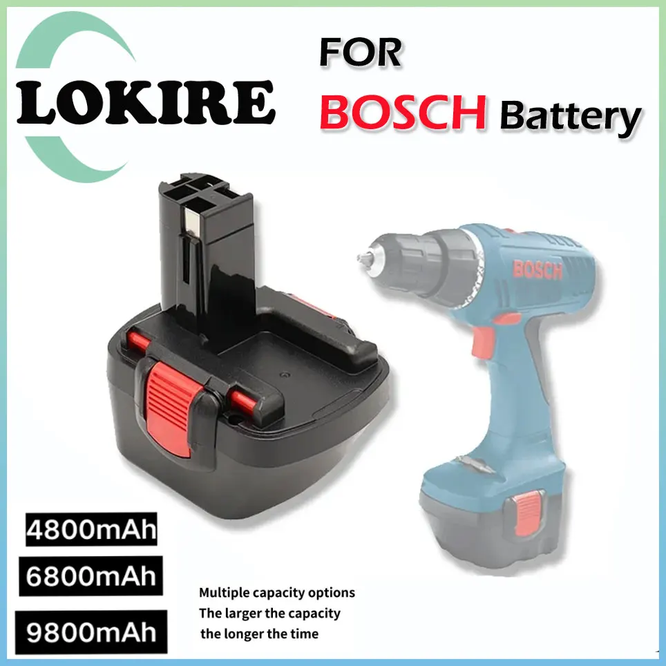 

New for Bosch 12V 9800mAh 4800mAH 6800mAH PSR Rechargeable Battery AHS GSB GSR 12 VE-2 BAT043 BAT045 BAT046 BAT049 BAT120 BAT139