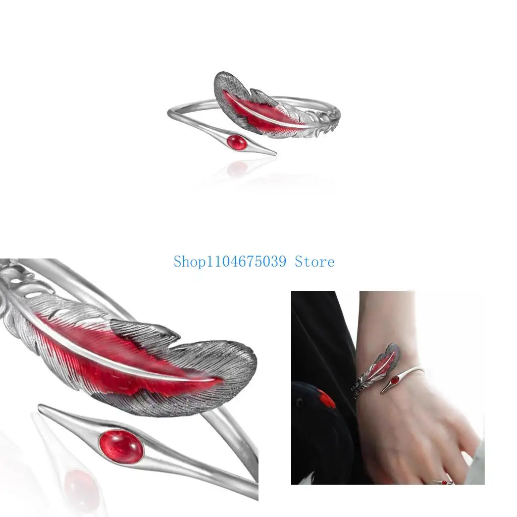 5asd فريدة من نوعها الحرفية ريشة سبيكة الإسورة تناسب المجوهرات المخصصة لها #1